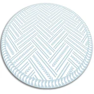 Dywany - Modny uniwersalny dywan okrągły winylowy jodełkowy zygzak fi50 cm - miniaturka - grafika 1