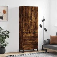 Witryny - Witrynka przydymiony dąb 69,5x34x180 cm materiał drewnopochodny Lumarko! - miniaturka - grafika 1