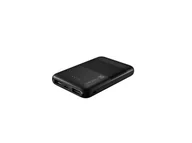 Powerbanki - Powerbank Trevi Compact 5000mAh 2x USB + USB-C Czarny - miniaturka - grafika 1