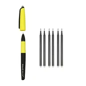 Długopisy - Pelikan Erase 2.0, Ergonomiczny Roller Roller, Czarny tusz, dla Destrimani i Leworęczni, do szkoły, Akumulator, 6 Refill wliczony - miniaturka - grafika 1