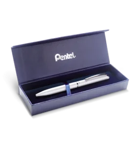 Eleganckie pióro kulkowe EnerGel 0,7 mm BL2007 w etui białe - PENTEL - Pióra kulkowe - miniaturka - grafika 1