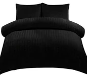 Pościel - Poszewka z kory 50x60 czarna jednobarwna zapinana na zamek 100% bawełna - miniaturka - grafika 1