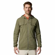 Koszule męskie - Męska koszula z kapturem Columbia Skien Valley Hooded Long Sleeve Shirt stone grey - XL - miniaturka - grafika 1