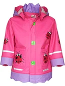 Kurtki i płaszcze dla dziewczynek - Playshoes Płaszcz przeciwdeszczowy w kolorze różowym - miniaturka - grafika 1
