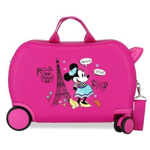 Joumma Disney Minnie Around The World Walizka dziecięca różowa 45 x 31 x 20 cm twarda ABS 24,6 l 1,8 kg 4 koła bagaż podręczny, Różowy kolor, walizka dziecięca