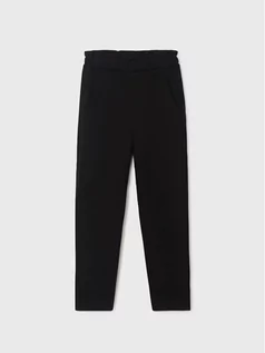 Spodnie i spodenki dla dziewczynek - Mayoral Spodnie dresowe 7590 Czarny Regular Fit - grafika 1
