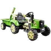 Pojazdy elektryczne dla dzieci - Duży Traktor Na Akumulator Z Przyczepą + Możdzierz - miniaturka - grafika 1