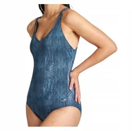 Stroje kąpielowe - Strój Kąpielowy Jednoczęściowy Arena Cleopatra Criss Cross Denim R. 40 - miniaturka - grafika 1