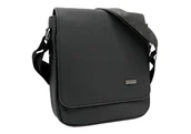 Torby męskie - Torba Rovicky (PL) Listonoszka Z Klapką Materiał CZARNA R-652-2 CZARNA 24 x 24 x 7 [cm] - miniaturka - grafika 1