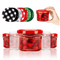 Pojemniki kuchenne - 100x SŁOIKI SZKLANE NA OGÓRKI MIÓD PRZETWORY GRZYBY DŻEM MIĘSO PROSTY SŁOIK - miniaturka - grafika 1