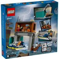 Klocki - LEGO City Policyjna motorówka i kryjówka oszustów 311 elementów 60417 - miniaturka - grafika 1