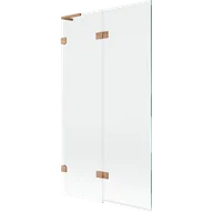 Parawany nawannowe - Mexen Lunar L parawan nawannowy 2-skrzydłowy lewy 100 x 150 cm, transparent, miedź szczotkowana - 897L-100-100-65-00-L - miniaturka - grafika 1