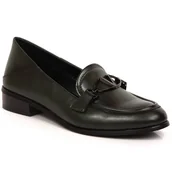 Półbuty damskie - Półbuty damskie na płaskim obcasie zielone Vinceza 10904 - miniaturka - grafika 1