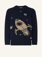 Swetry dla chłopców - Hust And Claire Sweter Hcpelle blau - HUST and CLAIRE - miniaturka - grafika 1