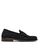 Mokasyny męskie - Tommy Hilfiger Mokasyny Classic Hilfiger Suede Loafer FM0FM05363 Granatowy - miniaturka - grafika 1