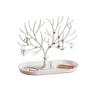 Biżuteria - akcesoria - Stojak na biżuterię Kolczyki Wisiorki Naszyjnik Pierścionek Stojak do przechowywania biżuterii Poroże Drzewo Uchwyt na biżuterię Biały - miniaturka - grafika 1