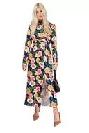 Sukienki - Little Mistress Damska sukienka Vogue Williams Kwiatowa sukienka midi z otwartymi plecami, rozmiar 14 UK, wielokolorowa - miniaturka - grafika 1
