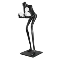 Lampy stojące - Podłogowa lampa WOMAN DN433-F black Step dekoracyjna bańki czarny - miniaturka - grafika 1