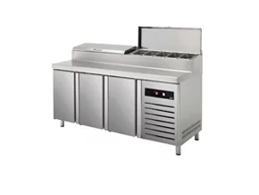 Zespolony stół chłodniczy do pizzy 1792x700x1050mm GN1/1 ASBER GREEN LINE GTPZ-180 D - Stoły gastronomiczne - miniaturka - grafika 1