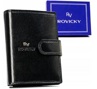 Duży portfel męski ze skóry naturalnej - Rovicky - Portfele - miniaturka - grafika 1