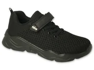 Buty dla dziewczynek - Buty dziecięce sportowe na rzepy lekkie Befado 516X263 czarne-29 - miniaturka - grafika 1