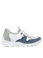 Półbuty damskie - Rieker Półbuty 55064-80 Niebieski - miniaturka - grafika 1