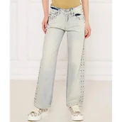 Spodnie i spodenki dla dziewczynek - Guess Jeansy Loose fit - miniaturka - grafika 1