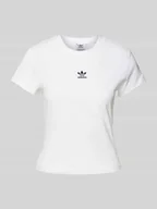 Koszulki i topy damskie - T-shirt z wyhaftowanym logo - miniaturka - grafika 1