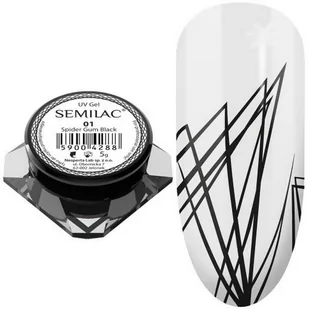 Semilac żel do zdobień SPIDER GUM czarny 01 BLACK 59004288 - Żele do paznokci - miniaturka - grafika 1