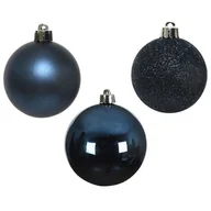 Bombki - Bombki plastikowe granatowe gotowy zestaw 6cm na choinkę 10sztuk - miniaturka - grafika 1