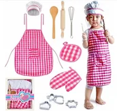 Zabawy w naśladowanie dorosłych - ZESTAW MAŁEGO KUCHARZA STRÓJ+AKCESORIA MASTERCHEF - miniaturka - grafika 1