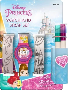 Disney Księżniczki z paskami do kolorowania WD19421 - Zegarki dla dzieci - miniaturka - grafika 1