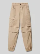 Spodnie i spodenki dla chłopców - Spodnie cargo z kieszeniami cargo - miniaturka - grafika 1