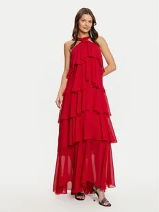 Vero Moda Sukienka wieczorowa Felicia 10295237 Czerwony Slim Fit - Sukienki - miniaturka - grafika 1