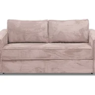 Sofy i kanapy - Kanapa 4-osobowa rozkładana typu express z różowego sztruksu - Miejsce do spania z szerokimi listewkami 160 cm - Materac 18 cm - LORETO - miniaturka - grafika 1