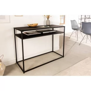 Invicta Interior Konsola DURE STELL 100cm czarna KH.42485 - Konsole i sekretarzyki - miniaturka - grafika 1