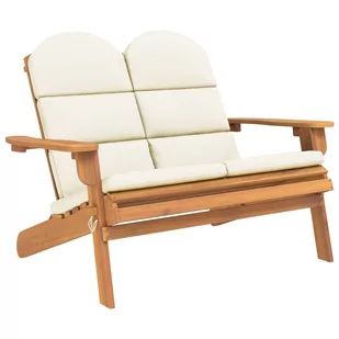 Ławka ogrodowa Adirondack z poduszkami, 126 cm, drewno akacjowe Lumarko - Ławki ogrodowe - miniaturka - grafika 3