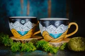 Kubki - Zestaw kubków ręcznie malowanych - Góry - miniaturka - grafika 1