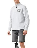 Koszulki męskie - G-STAR RAW Męska koszulka z długim rękawem Jirgi z zamkiem błyskawicznym, Szary (Micro chip C931-c741), S - miniaturka - grafika 1