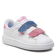 Moda i Uroda OUTLET - Sneakersy Puma Smash 3.0 L Glitter Velcro V Inf 395610-01 Puma White/Fast Pink/Blue Skies - miniaturka - grafika 1