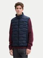 Kamizelki męskie - Tom Tailor Kamizelka 1044088 Granatowy Regular Fit - miniaturka - grafika 1