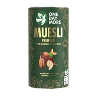 Płatki śniadaniowe i musli - OneDayMore Musli Premium z Orzechami laskowymi w czekoladzie 450g - miniaturka - grafika 1