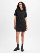 Sukienki - Noisy May Dżinsowa sukienka damska - Noos Kobiety Bawełna czarny jednolity, S - miniaturka - grafika 1