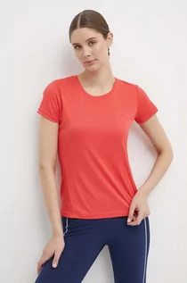 Koszulki sportowe damskie - Fila t-shirt do biegania Ramatuelle kolor pomarańczowy FAW0709 - grafika 1