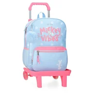 Plecaki szkolne i tornistry - Joumma Disney Mickey Vibes plecak szkolny z wózkiem, niebieski 30x38x12 cm poliester 13,68 l, Niebieski, Talla única, plecak szkolny na kółkach - miniaturka - grafika 1