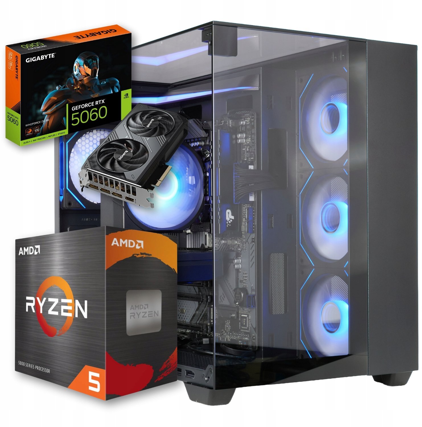 Komputer Better Side of Gaming Striker V21 AMD Ryzen 5 NVIDIA GeForce RTX 5060 16GB DDR4 512GB SSD Windows 11