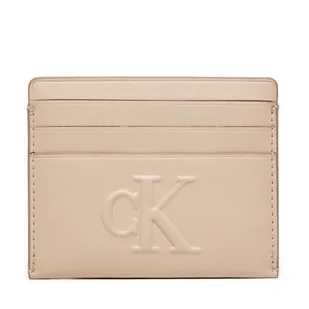 Etui na karty kredytowe Calvin Klein Jeans Sculpted Cardcase K60K612747 Beżowy - Etui na dokumenty i karty - miniaturka - grafika 1