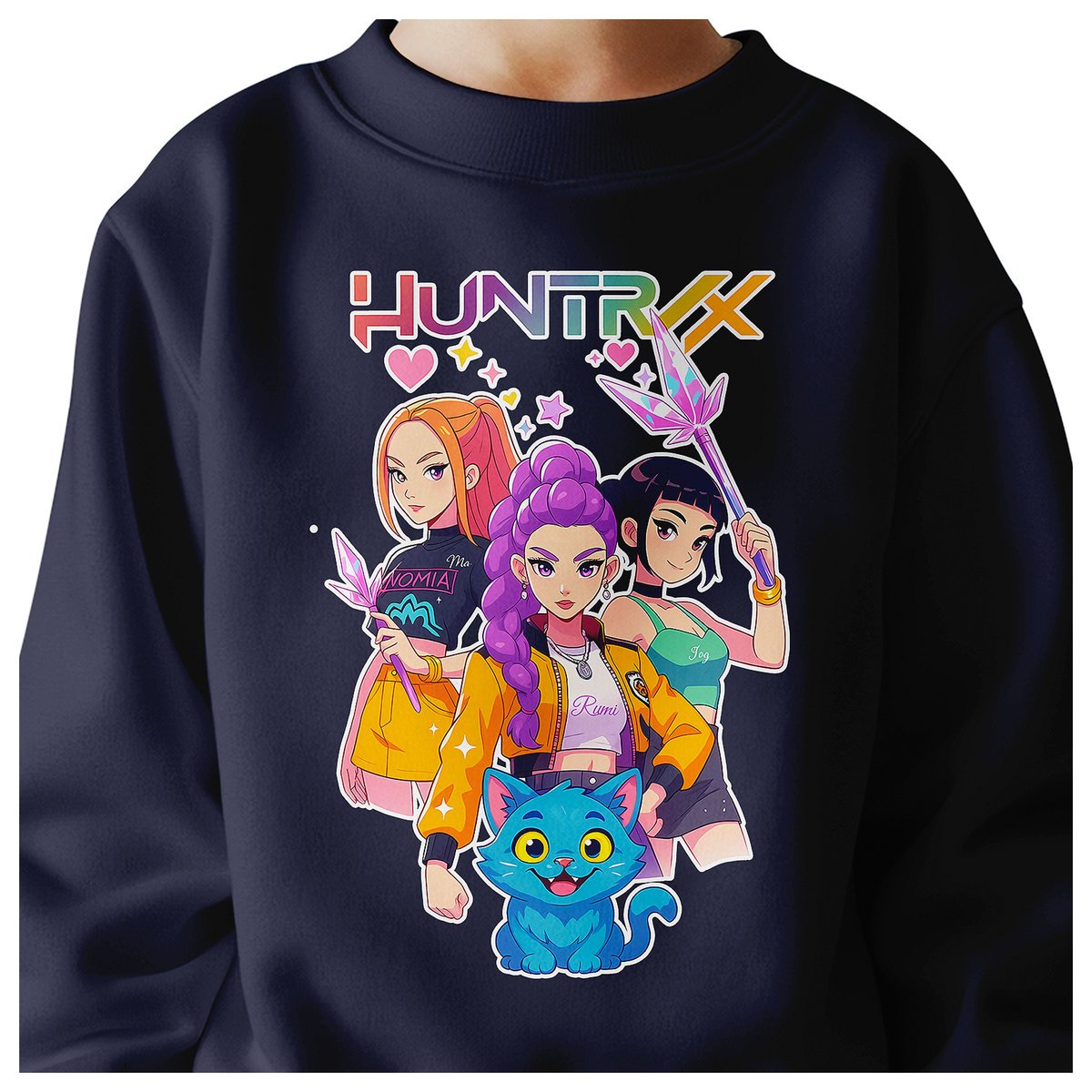 BLUZA DZIECIĘCA K-POPOWE ŁOWCZYNIE DEMONÓW HUNTRIX 122-128 BAWEŁNIANA