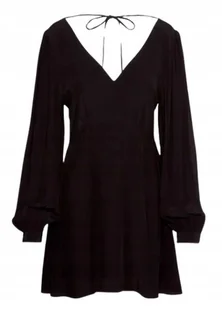 TOMMY HILFIGER CZARNA SUKIENKA O DŁUGIM RĘKAWIE Z DEKOLTEM V 42 I1E - Sukienki TOMMY HILFIGER CZARNA SUKIENKA O DŁUGIM RĘKAWIE Z DEKOLTEM V 42 I1E - Sukienki - miniaturka - grafika 1