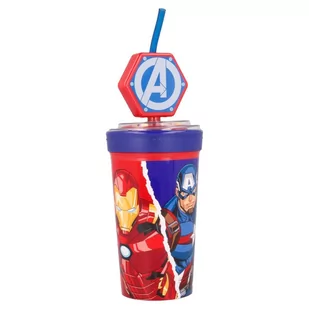 Kubek Bidon ze słomką 475ml 3D Avengers - Kubki dla dzieci - miniaturka - grafika 1